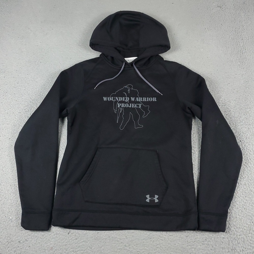 Under Armour Wounded Warrior Project Hoodie Womens Small Black Pullover Sweater